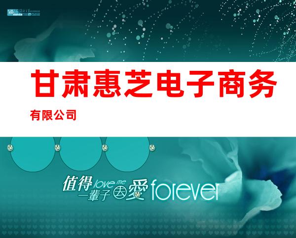 甘肃惠芝电子商务有限公司